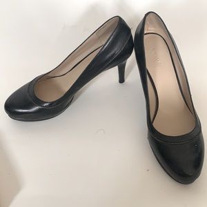 3” Black Leather High Heel